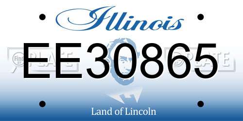 EE30865 Illinois License Plate