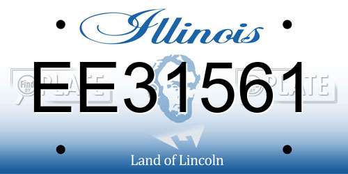 EE31561 Illinois License Plate