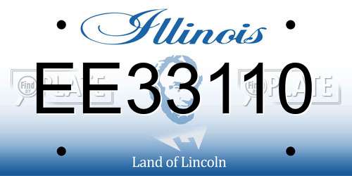 EE33110 Illinois License Plate