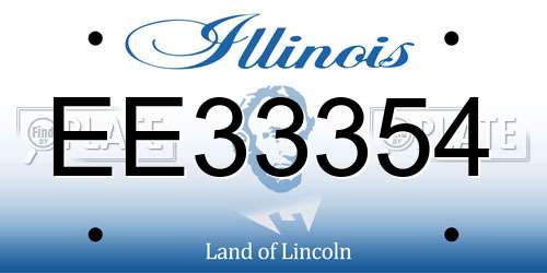 EE33354 Illinois License Plate