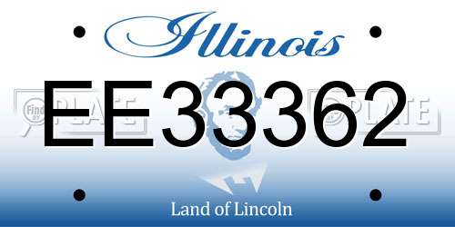 EE33362 Illinois License Plate