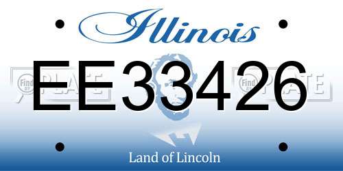 EE33426 Illinois License Plate