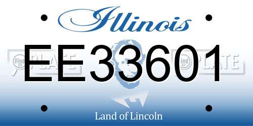 EE33601 Illinois License Plate