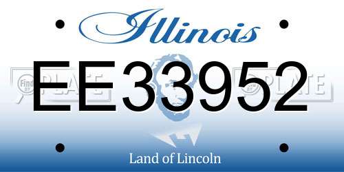 EE33952 Illinois License Plate