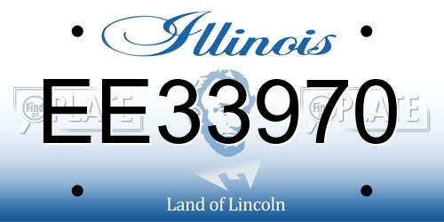 EE33970 Illinois License Plate