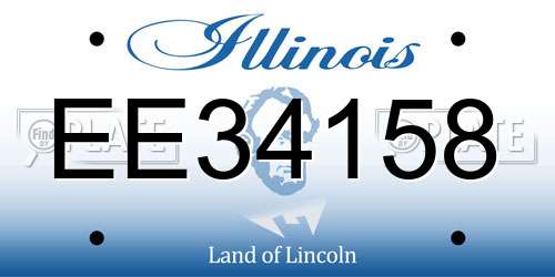 EE34158 Illinois License Plate