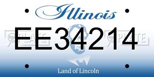 EE34214 Illinois License Plate