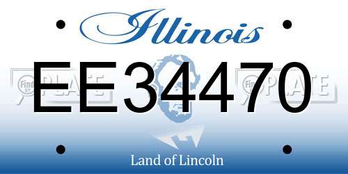 EE34470 Illinois License Plate