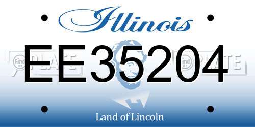 EE35204 Illinois License Plate