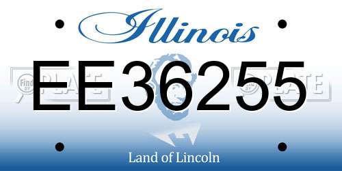 EE36255 Illinois License Plate