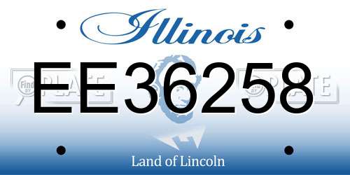 EE36258 Illinois License Plate