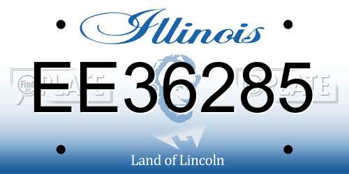 EE36285 Illinois License Plate