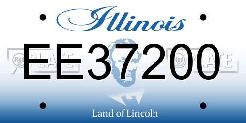 EE37200 Illinois License Plate