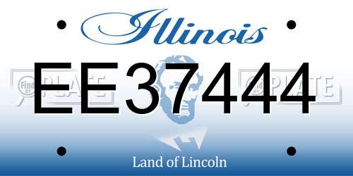 EE37444 Illinois License Plate