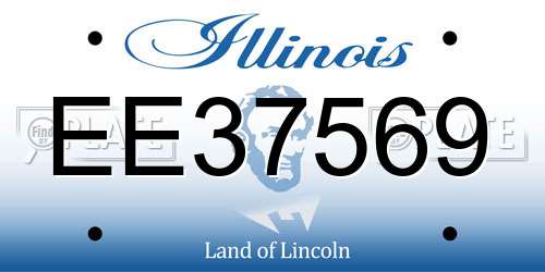 EE37569 Illinois License Plate