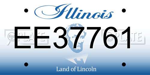 EE37761 Illinois License Plate