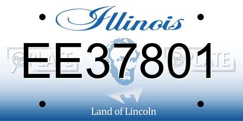 EE37801 Illinois License Plate