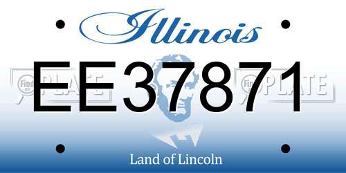 EE37871 Illinois License Plate