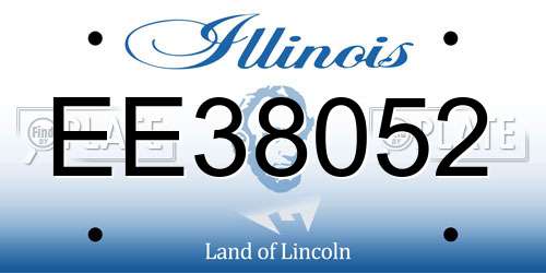 EE38052 Illinois License Plate