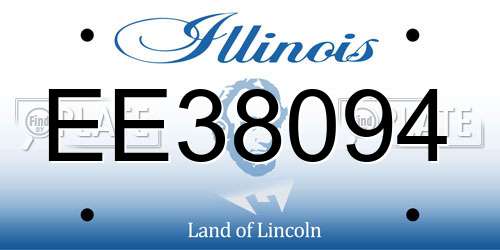 EE38094 Illinois License Plate