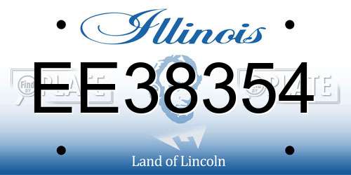 EE38354 Illinois License Plate