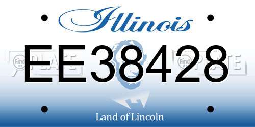EE38428 Illinois License Plate