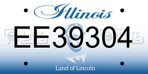 EE39304 Illinois License Plate
