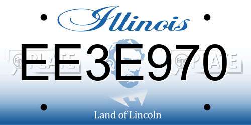 EE3E970 Illinois License Plate