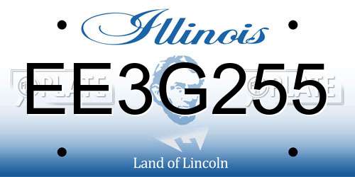 EE3G255 Illinois License Plate