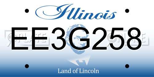 EE3G258 Illinois License Plate