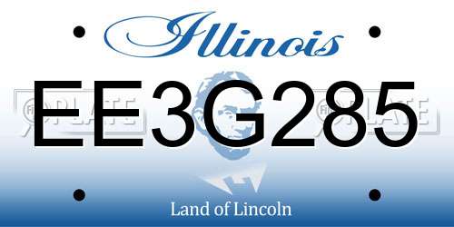 EE3G285 Illinois License Plate
