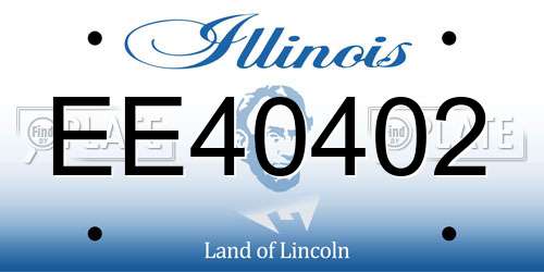 EE40402 Illinois License Plate