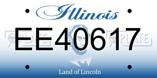 EE40617 Illinois License Plate