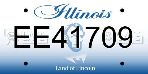 EE41709 Illinois License Plate