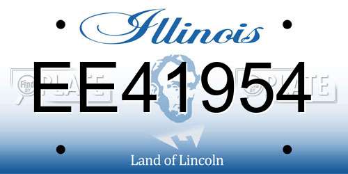EE41954 Illinois License Plate