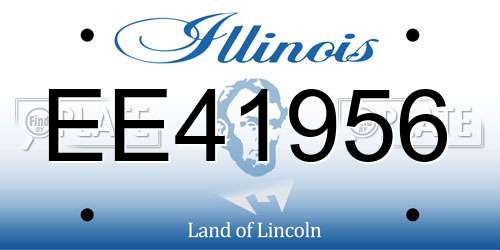 EE41956 Illinois License Plate