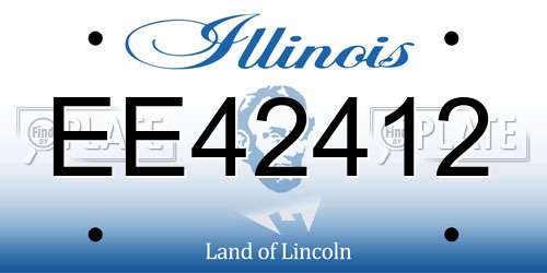 EE42412 Illinois License Plate