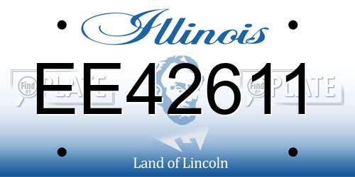 EE42611 Illinois License Plate