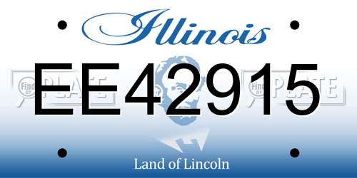 EE42915 Illinois License Plate