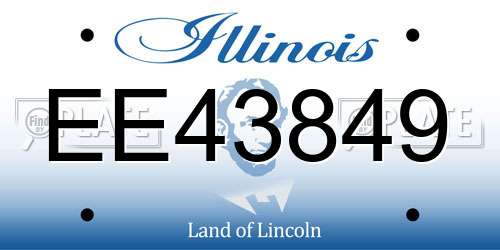EE43849 Illinois License Plate