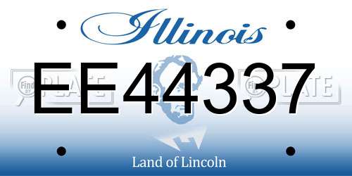 EE44337 Illinois License Plate