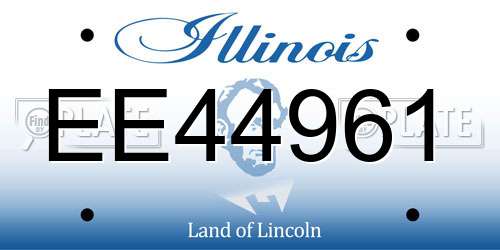 EE44961 Illinois License Plate