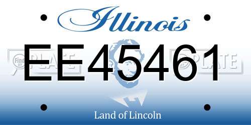 EE45461 Illinois License Plate