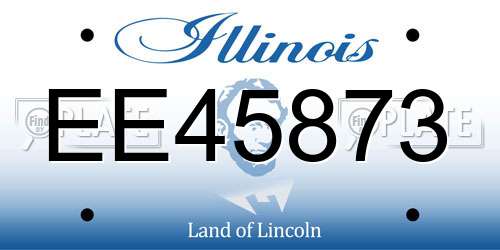 EE45873 Illinois License Plate
