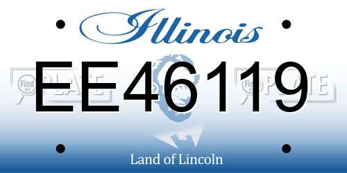 EE46119 Illinois License Plate