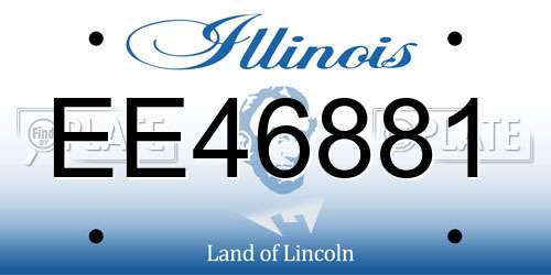 EE46881 Illinois License Plate