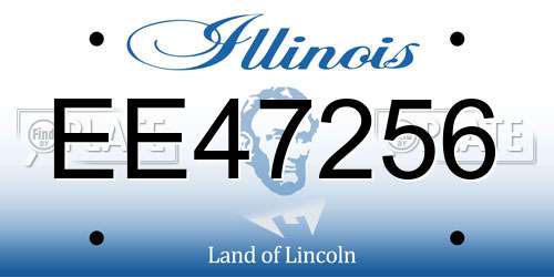 EE47256 Illinois License Plate