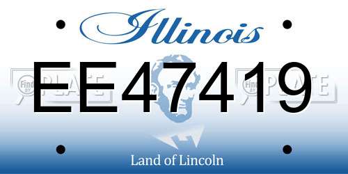 EE47419 Illinois License Plate