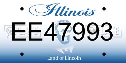 EE47993 Illinois License Plate