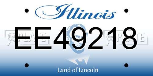 EE49218 Illinois License Plate